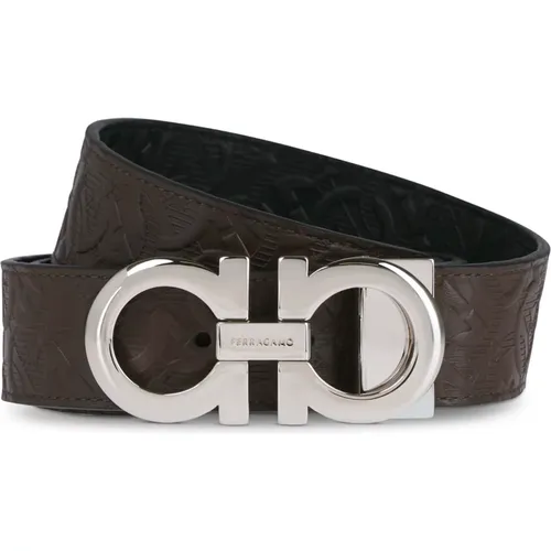 Double Gancini Belts , male, Sizes: 115 CM, 110 CM, 105 CM - Salvatore Ferragamo - Modalova