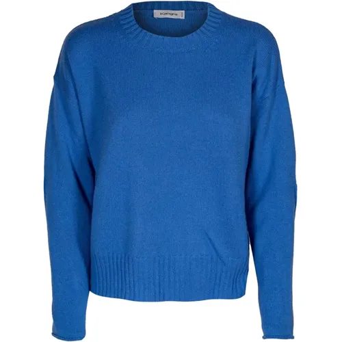 Damen Rundhals Pullover. Langarm, Wolle-Kaschmir Mix , Damen, Größe: XS - Kangra - Modalova