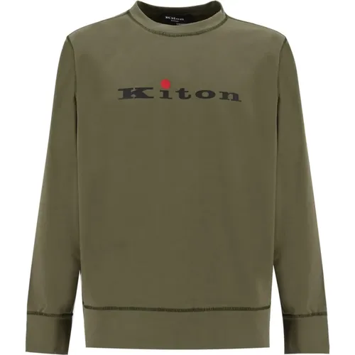 Dark Knitwear Sweatshirt , male, Sizes: 2XL, XL, L - Kiton - Modalova
