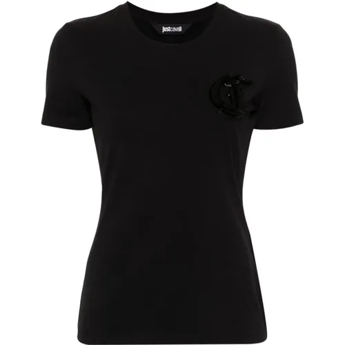 Schwarze T-Shirts & Polos für Frauen - Just Cavalli - Modalova