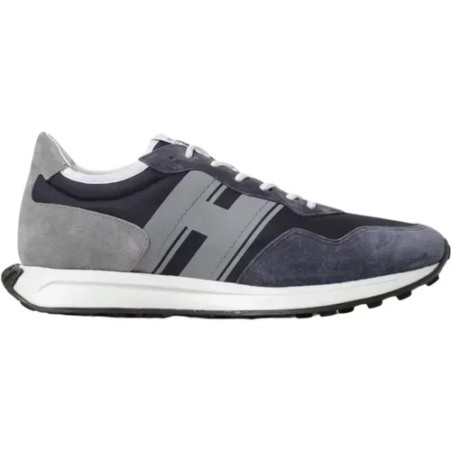 Blue Casual Sporty Flat Shoes , male, Sizes: 11 UK, 7 1/2 UK - Hogan - Modalova