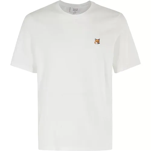 Fox Head Patch T-Shirt , Herren, Größe: L - Maison Kitsuné - Modalova