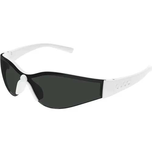 Sportliche Halbrand-Sonnenbrille Weiß/Grau,Stylische Sonnenbrille Gg1651S - Gucci - Modalova