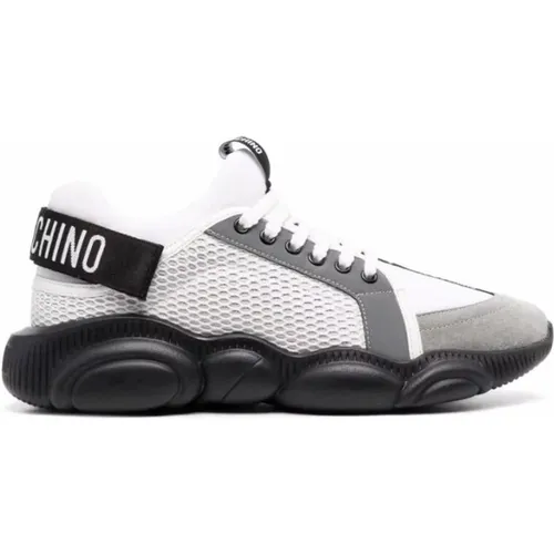 Sneakers with Perforated Detail , male, Sizes: 5 UK, 6 UK - Moschino - Modalova