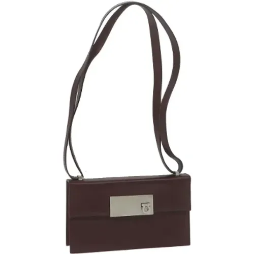 Pre-owned Leather shoulder-bags , female, Sizes: ONE SIZE - Salvatore Ferragamo Pre-owned - Modalova