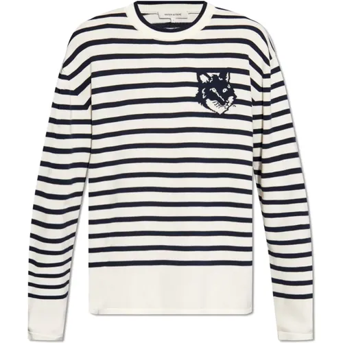 Sweater with logo , male, Sizes: XS - Maison Kitsuné - Modalova