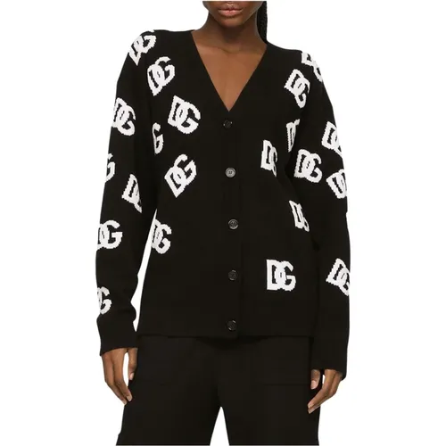 Buttoned Cardigan , female, Sizes: 2XS, XS, S - Dolce & Gabbana - Modalova