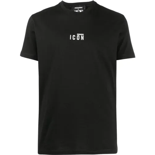 T-Shirt mit kleinem Icon-Logo , Herren, Größe: 2XL - Dsquared2 - Modalova