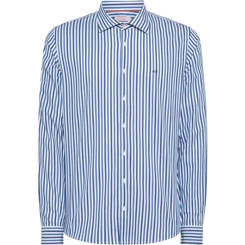 Classic Stripe Shirt , male, Sizes: L, M - Sun68 - Modalova