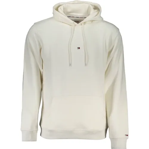 Kapuzenpullover Weiß Besticktes Logo , Herren, Größe: 2XL - Tommy Hilfiger - Modalova