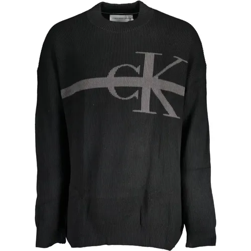 Cotton Sweater with Embroidery , male, Sizes: 2XL, L, S, M, XL - Calvin Klein - Modalova