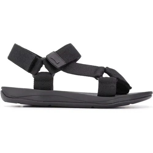 Schwarze Lässige Offene Sandalen - Herren Flache Sandalen , Herren, Größe: 43 EU - Camper - Modalova