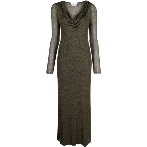 Long Sleeve Lurex Dress , female, Sizes: S, M - Blumarine - Modalova