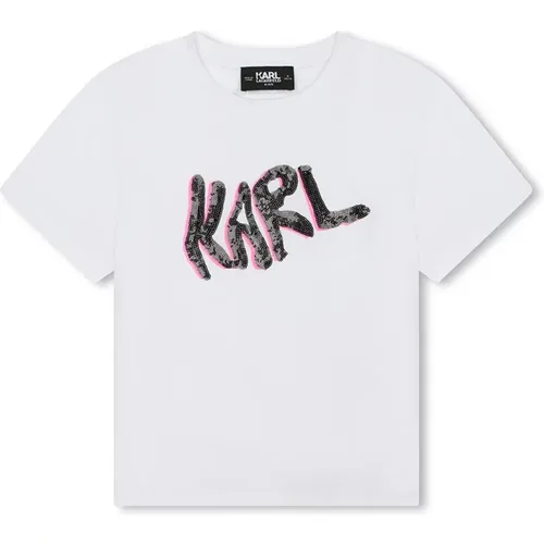 Weißes Kinder T-Shirt Top - Karl Lagerfeld - Modalova