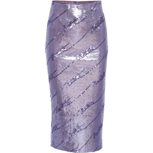 Sequins Midi Skirt Violet Tulip Comb. , female, Sizes: M - Rotate Birger Christensen - Modalova