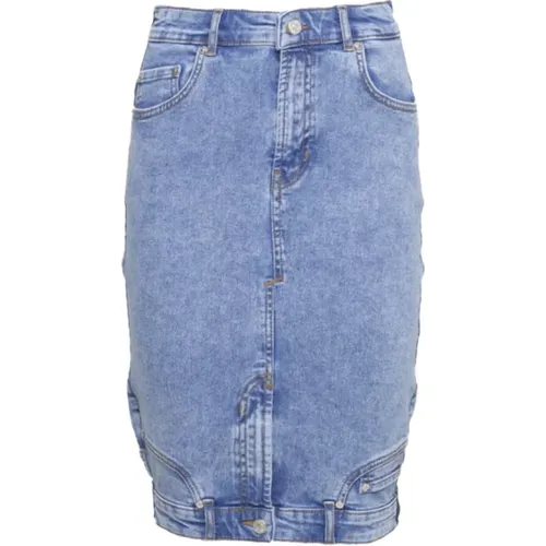 Reverse Denim Skirt , female, Sizes: S, L - Moschino - Modalova