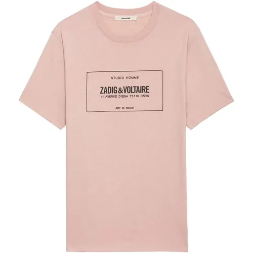 Stylisches T-Shirt für Männer , Herren, Größe: L - Zadig & Voltaire - Modalova