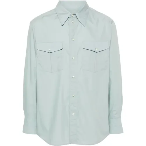 Light Western Shirt with Snaps , male, Sizes: L, XL - Lemaire - Modalova