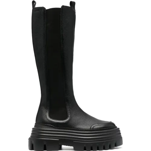 Schwarze Kalbsleder Lange Stiefel - Bally - Modalova