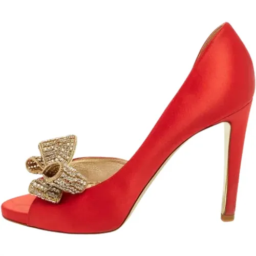Pre-owned Satin heels , female, Sizes: 5 1/2 UK - Valentino Vintage - Modalova