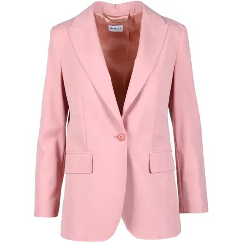 Eleganter Blazer mit Stretch-Material , Damen, Größe: L - Marella - Modalova