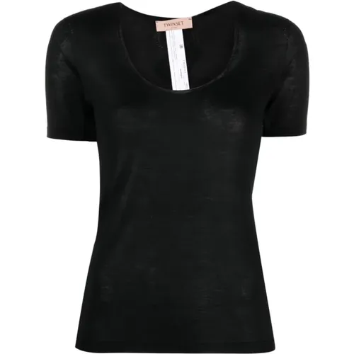 Short Sleeve Sweater , female, Sizes: S, M, XL, L, XS - Twinset - Modalova