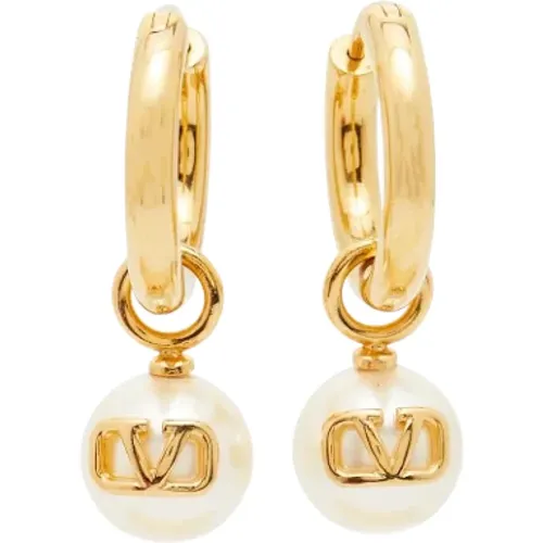 Pre-owned Metal earrings , female, Sizes: ONE SIZE - Valentino Vintage - Modalova