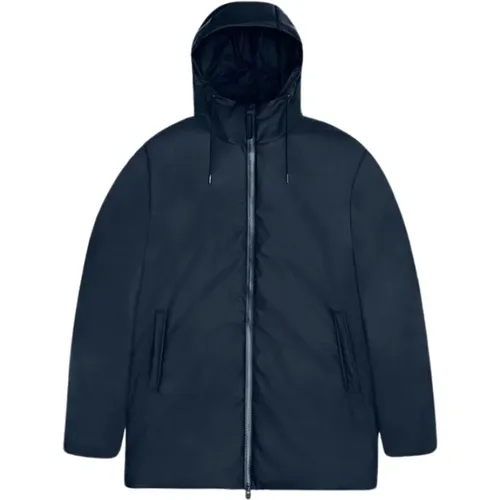 Waterproof Long Jacket with Adjustable Hood , male, Sizes: L, S, XS - Rains - Modalova