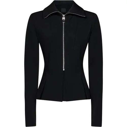 Zip-through Sweatshirt with Structured Shoulders , female, Sizes: M, S - Givenchy - Modalova