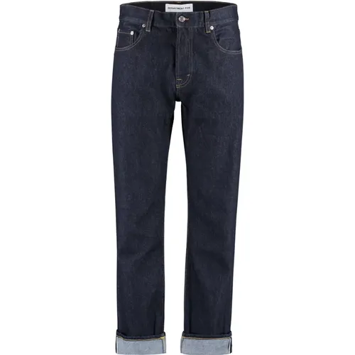 Slim Fit Jeans mit Metallknöpfen , Herren, Größe: W31 - DEPARTMENT FIVE - Modalova