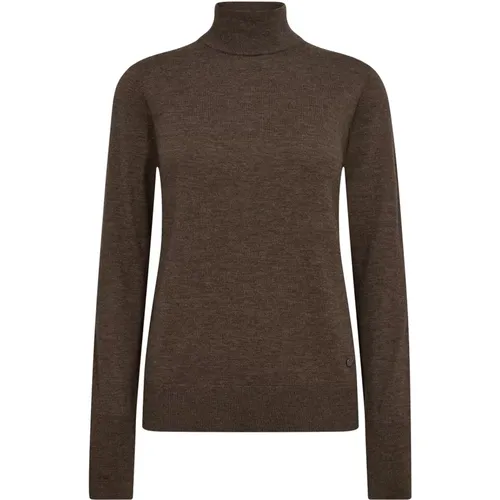 Eleganter Highneck Strickpullover Rain Drum , Damen, Größe: M - MOS MOSH - Modalova