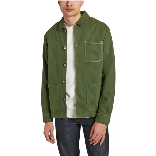 Khaki Workwear Jacket , male, Sizes: M - Jagvi. Rive Gauche - Modalova