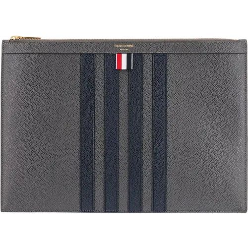 Men Clutch Clutch Grey , male, Sizes: ONE SIZE - Thom Browne - Modalova