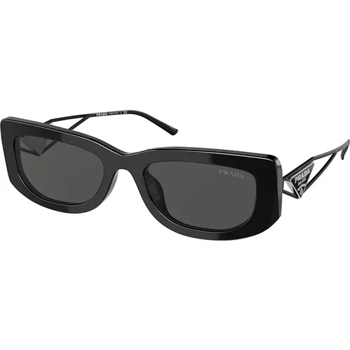 Stylish Sunglasses with Dark Grey Lenses , female, Sizes: 53 MM - Prada - Modalova