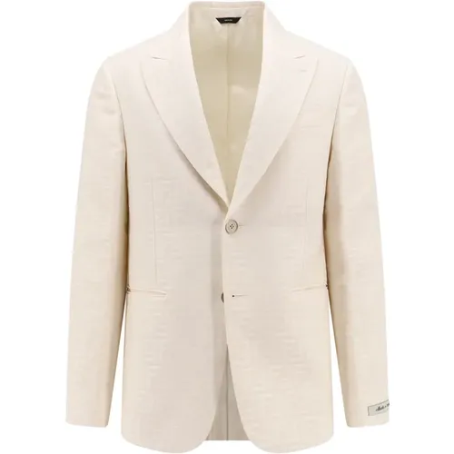 Men's Clothing Blazer Ss24 , male, Sizes: L - Fendi - Modalova