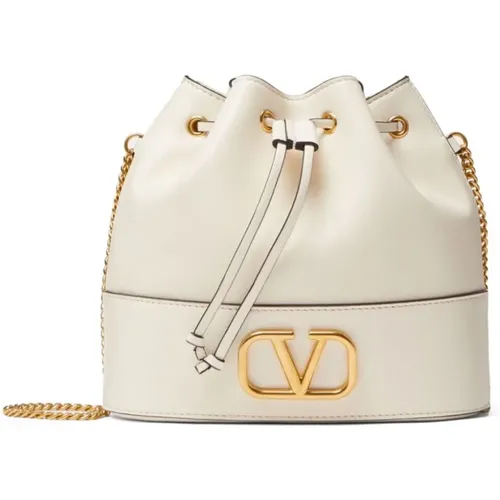 Ivory Nappa Leather VLogo Tasche - Valentino Garavani - Modalova