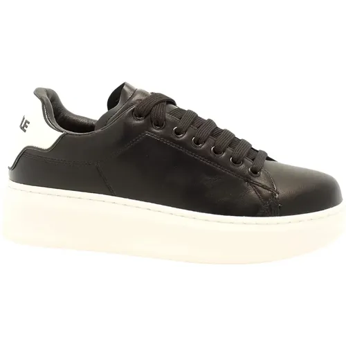 Eco-Leder Sneakers mit Patch , Herren, Größe: 43 EU - Gaëlle Paris - Modalova