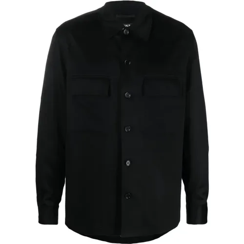 Cashmere Overshirt with Button Closure , male, Sizes: M, S - Ermenegildo Zegna - Modalova