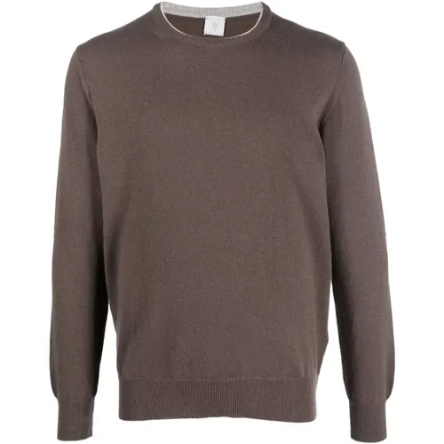 Round neck sweater , male, Sizes: S - Eleventy - Modalova