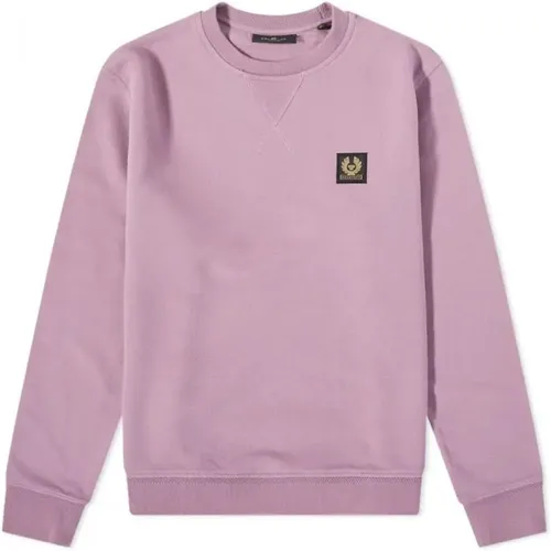 Lavender Bouclé Cotton Sweatshirt , male, Sizes: XL - Belstaff - Modalova