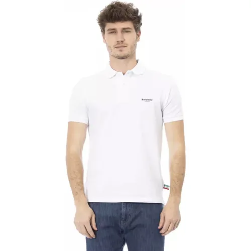 Trendiges Weißes Baumwoll-Polo-Shirt - Baldinini - Modalova