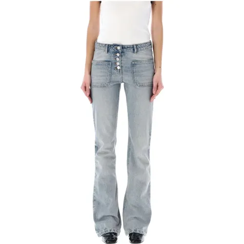 Light Denim Baggy Flare Jeans , female, Sizes: XS - Courrèges - Modalova