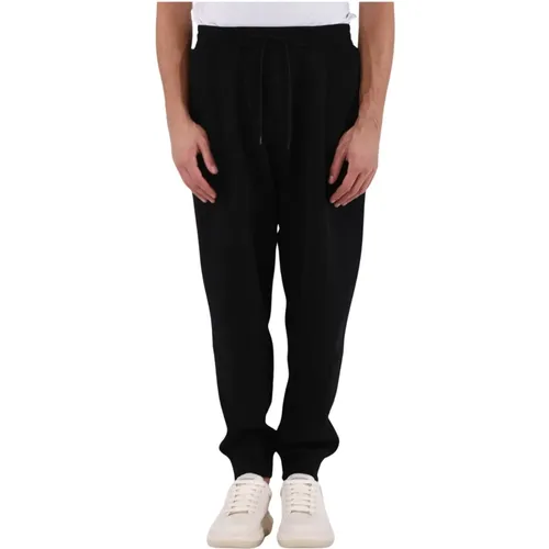 Double Jersey Jogger Pants with Pleats , male, Sizes: 2XL - Emporio Armani - Modalova