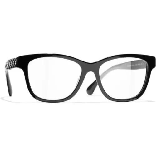 Klassische Schwarze Optische Brille , Damen, Größe: 53 MM - Chanel - Modalova