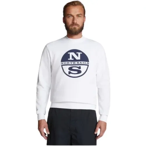 Cotton Sweatshirt with Brushed Reverse , male, Sizes: XL - North Sails - Modalova