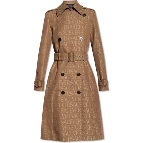 La Vacanza collection trench coat , female, Sizes: S - Versace - Modalova