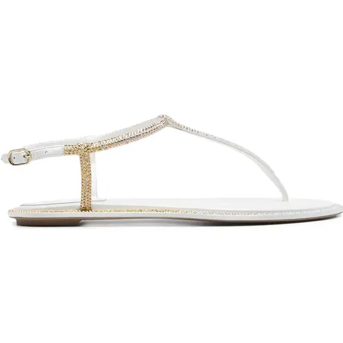 Golden Sandals with Pastel Shades , female, Sizes: 3 UK, 8 UK, 5 1/2 UK - René Caovilla - Modalova