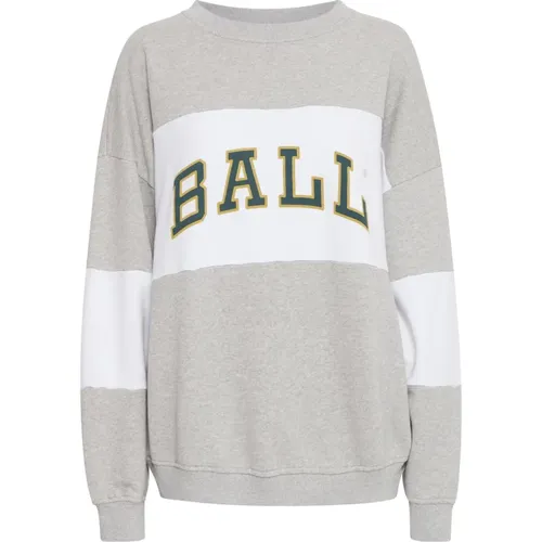 Sportlicher Sweatshirt mit Smartem Stickerei , Damen, Größe: 2XL - Ball - Modalova