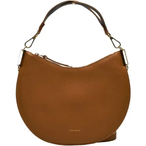 Leather Double Leather Bag , female, Sizes: ONE SIZE - Coccinelle - Modalova