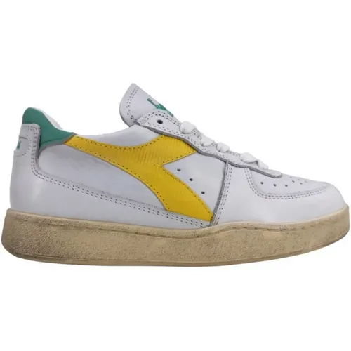 Heritage Sneakers - Weiß/Gelb/Türkis , Damen, Größe: 36 1/2 EU - Diadora - Modalova